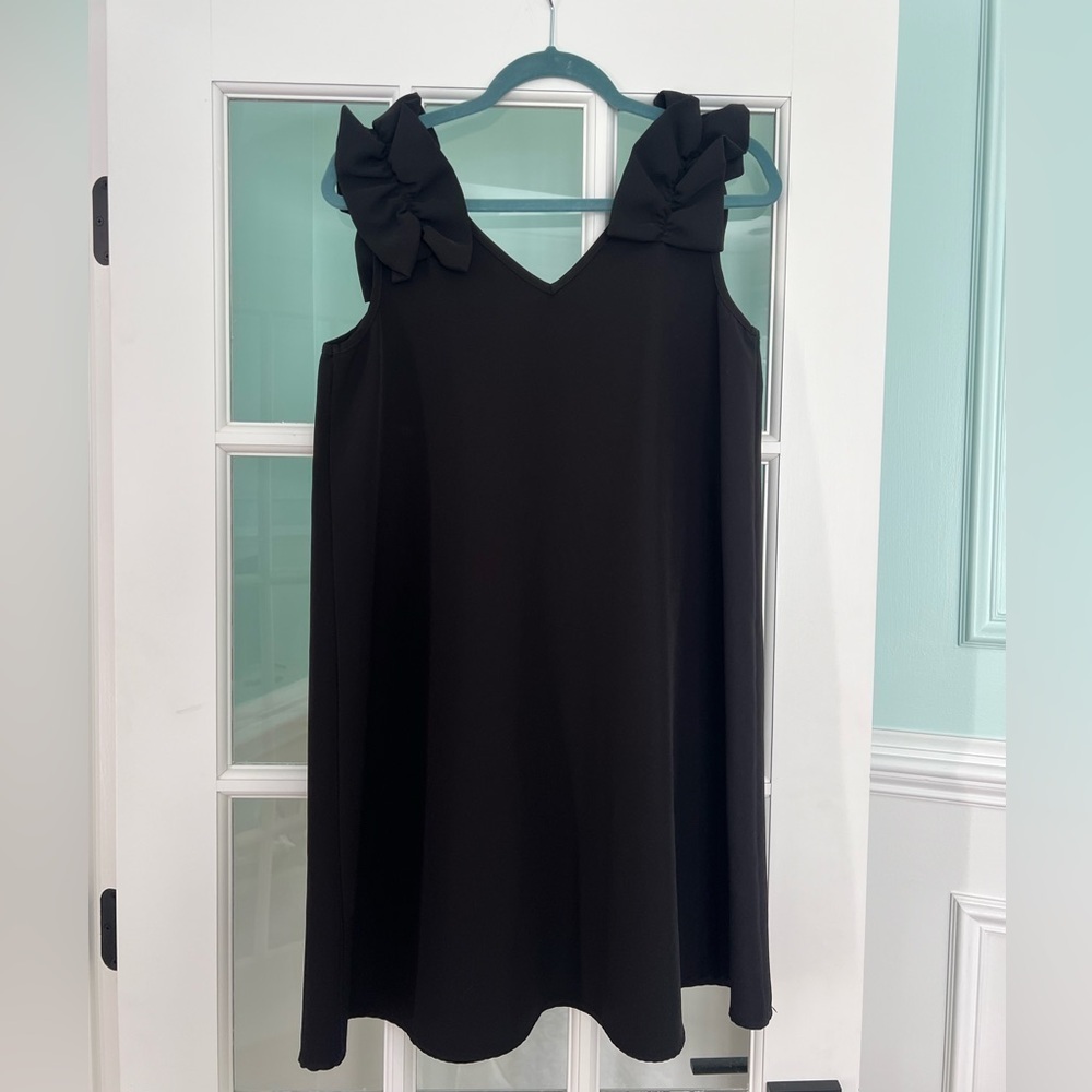 Mud Pie Cece Ruffle Dress | Black | Small - Picture 4 of 6